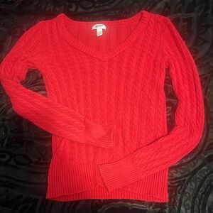 Arizona Jean Company V-Neck Red Sweater
